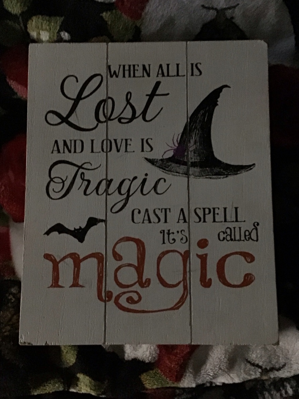 Halloween Witch Hat Magic Wall Sign